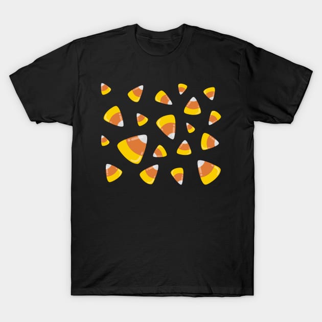 Candy Corn Pattern T-Shirt by Lady Lilac